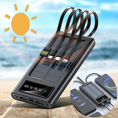 CARGADOR PORTATIL Power Bank SOLAR 4 EN 1 Linterna + Panel Solar📳
